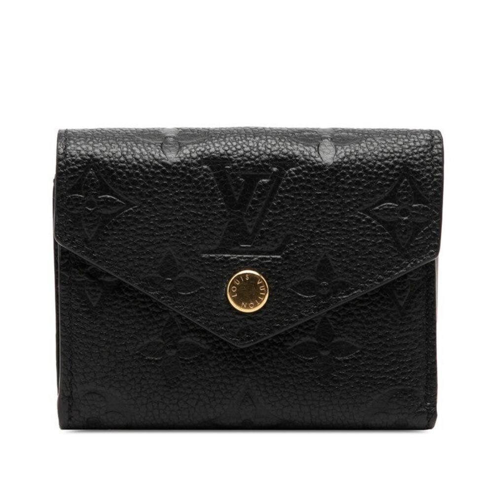 Louis Vuitton Monogram Empreinte Portefeuille Zoe Trifold Wallet Black